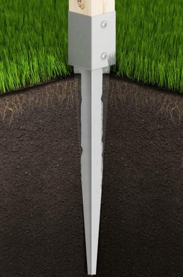 KOTWA 100x100 WBIJANA DŁ. 900 mm ocynk Typ podstawa słupa