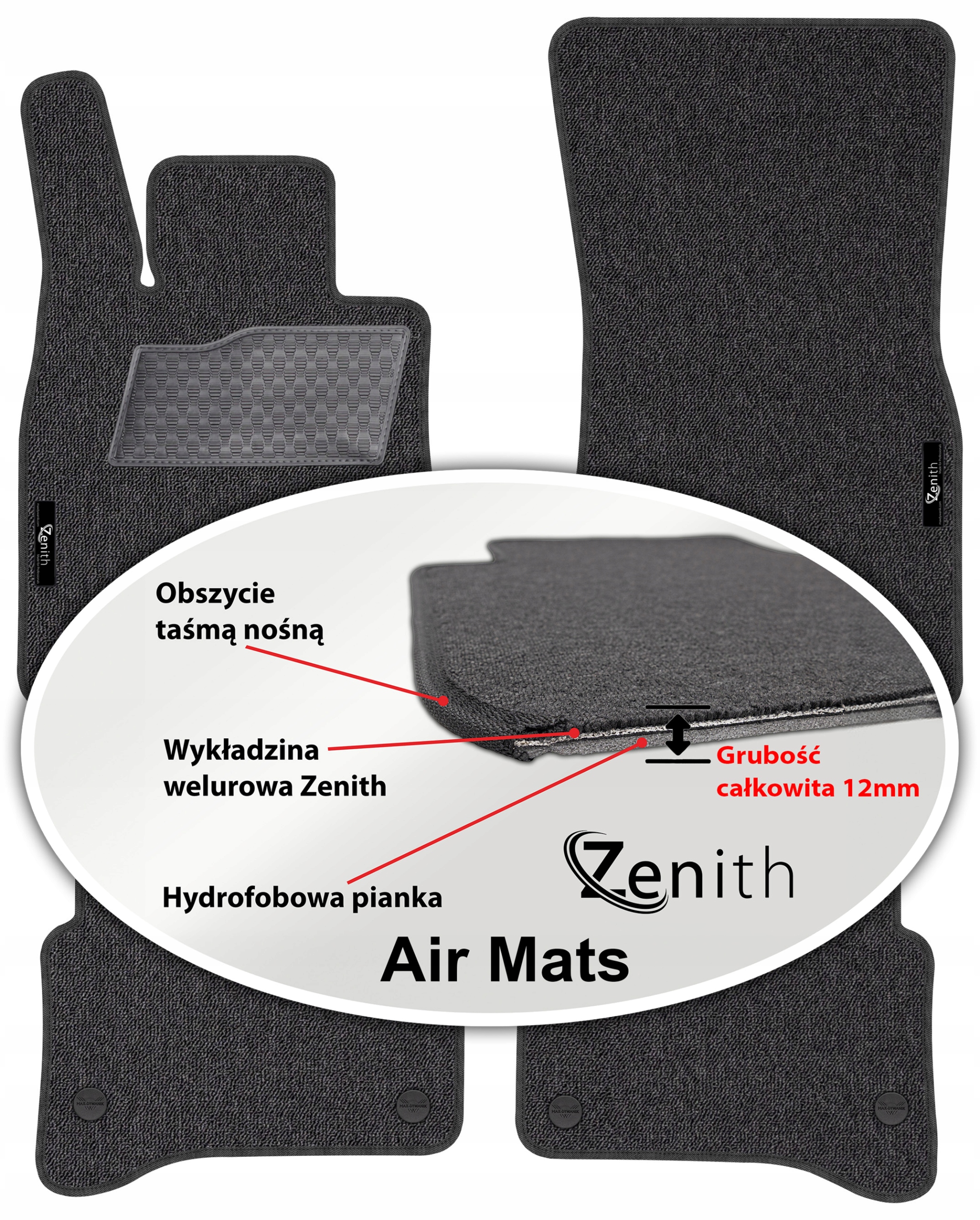 S-Klasa W223 Maybach 2020 Velúrové koberčeky do auta Zenith Air Mats
