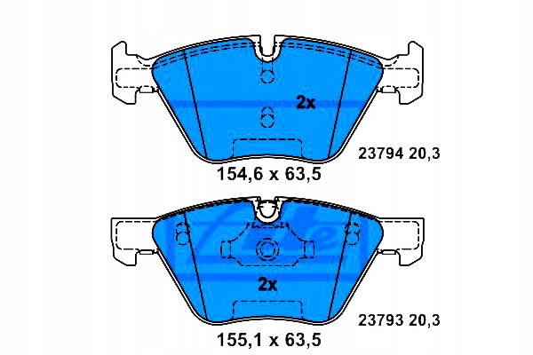 Ate Brzdové Destičky Bmw Přední E60/61 03- 520-525 Asistent řidiče #28