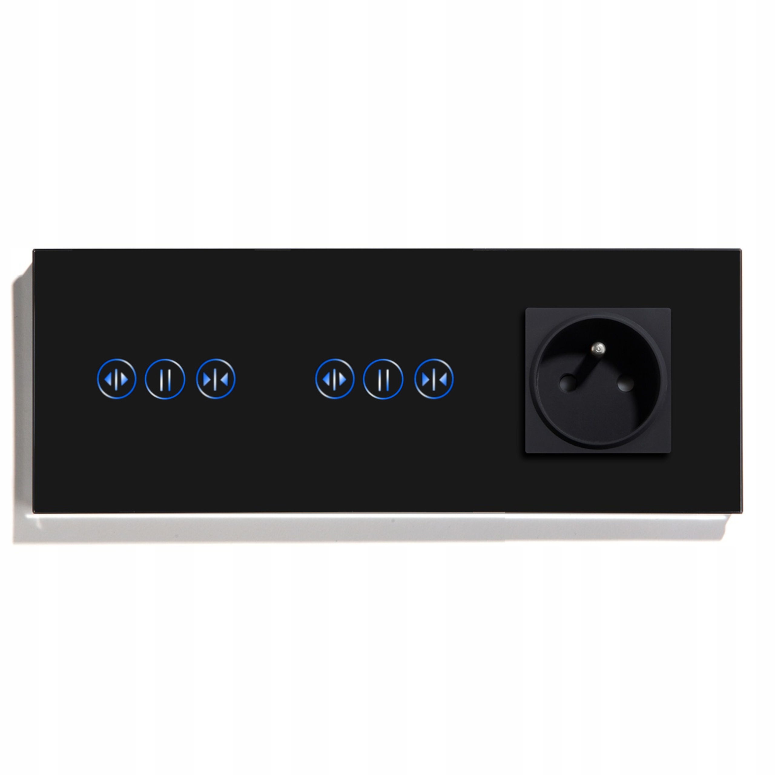 Dvojitý Dotykový Ovládač Roliet Wifi Tuya Zásuvka Kontakt Sklo