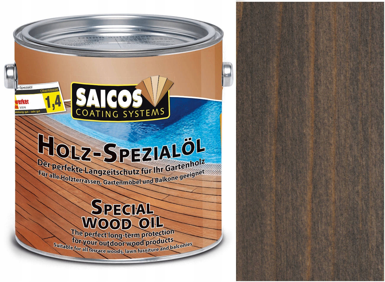 Saicos olej na terasu a nábytek Černý 0180 2,5L