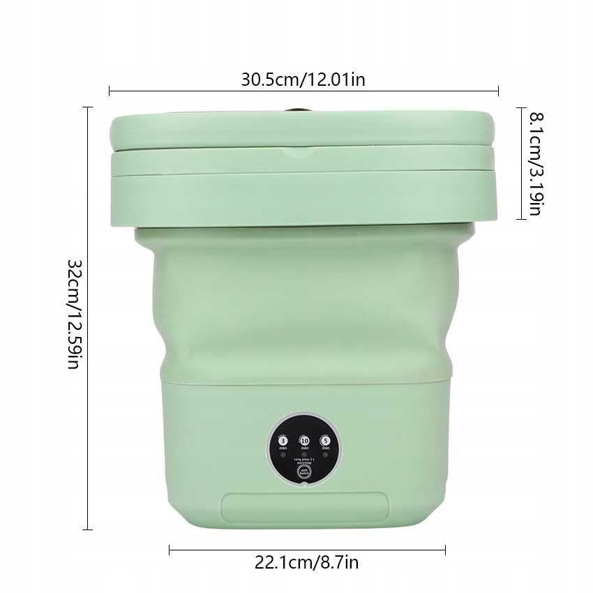 PRALKA PRZENOŚNA MINI SKŁADANA PRALKO-SUSZARKA OSZCZĘDNOŚĆ MIEJSCA 11L Pojemność bębna 11 l