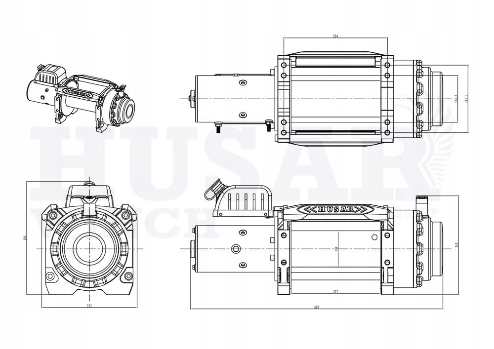 WYCIAGARKA WCIAGARKA LINA STALOWA 10T 30M 24V Weight with packaging 73 kg
