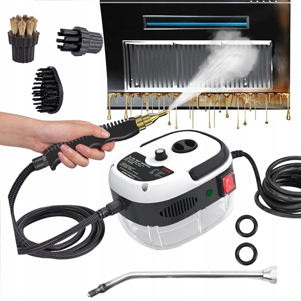 2500W Ręczny Odkurzacz Parowy O Mocy Przenośny Z 3 Głowice Szczotek