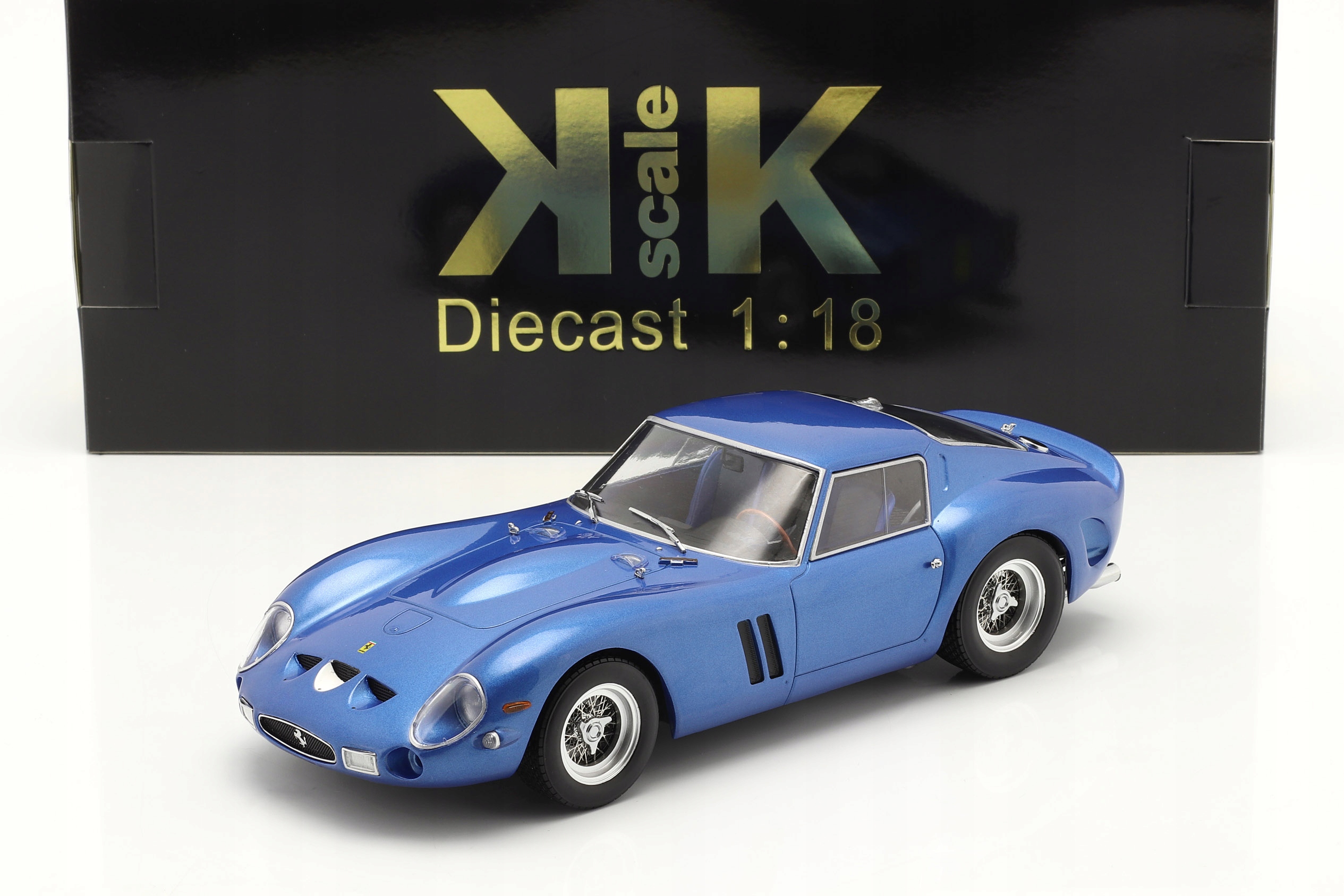 Kk Scale Ferrari 250 Gto 3.0L 1962 Blue+kalki 1:18
