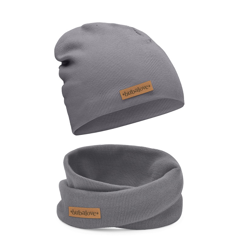 

Dziecięca czapka i komin wiosna-jesień antracyt