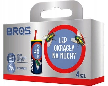 

Bros lep okrągły na muchy 4-pak