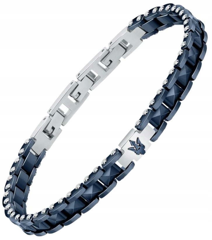 Módní A Elegantní Pánský Náramek Maserati JM422ATZ14 Modrý Keramický