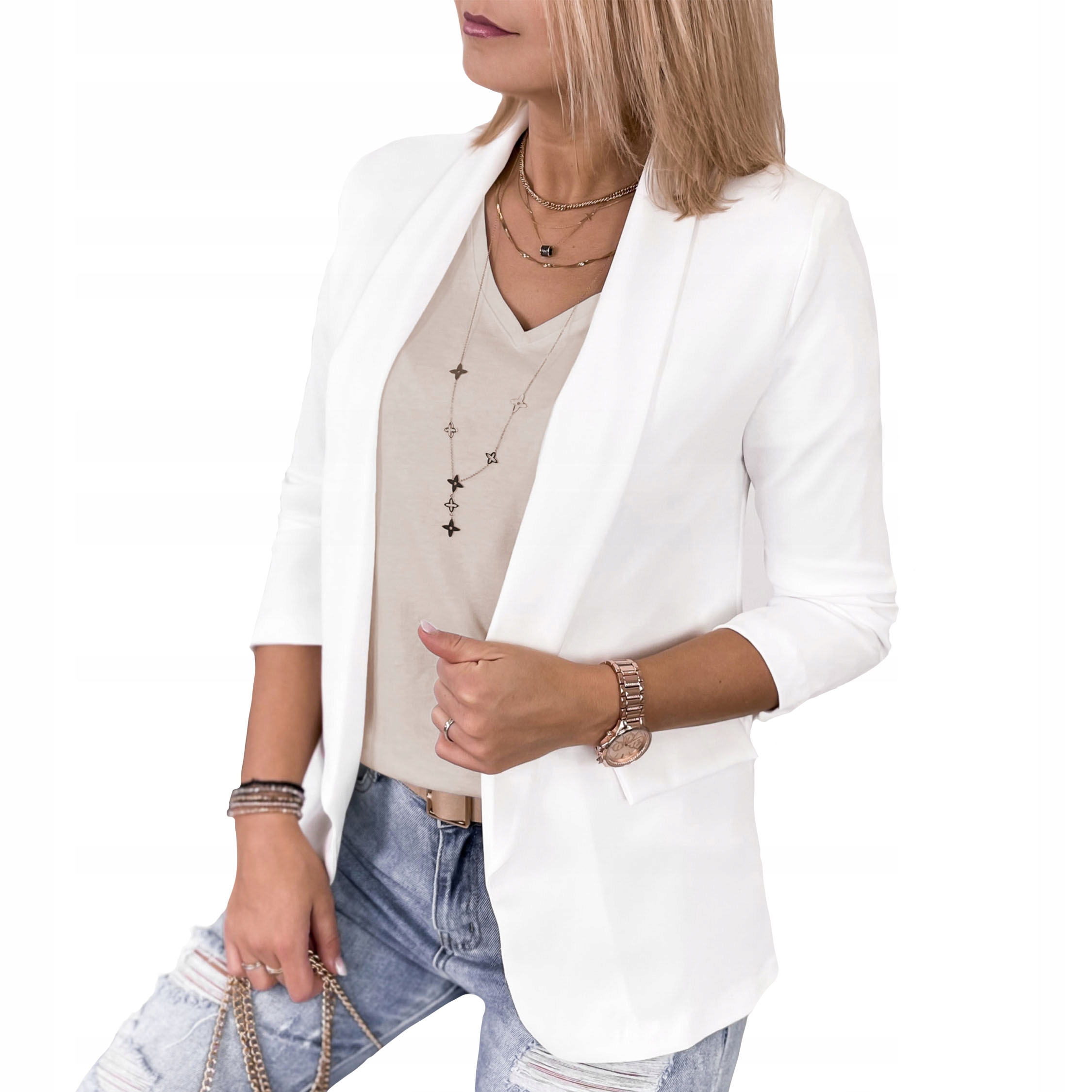 

Żakiet Marynarka Damska Narzutka na każdą okazję M