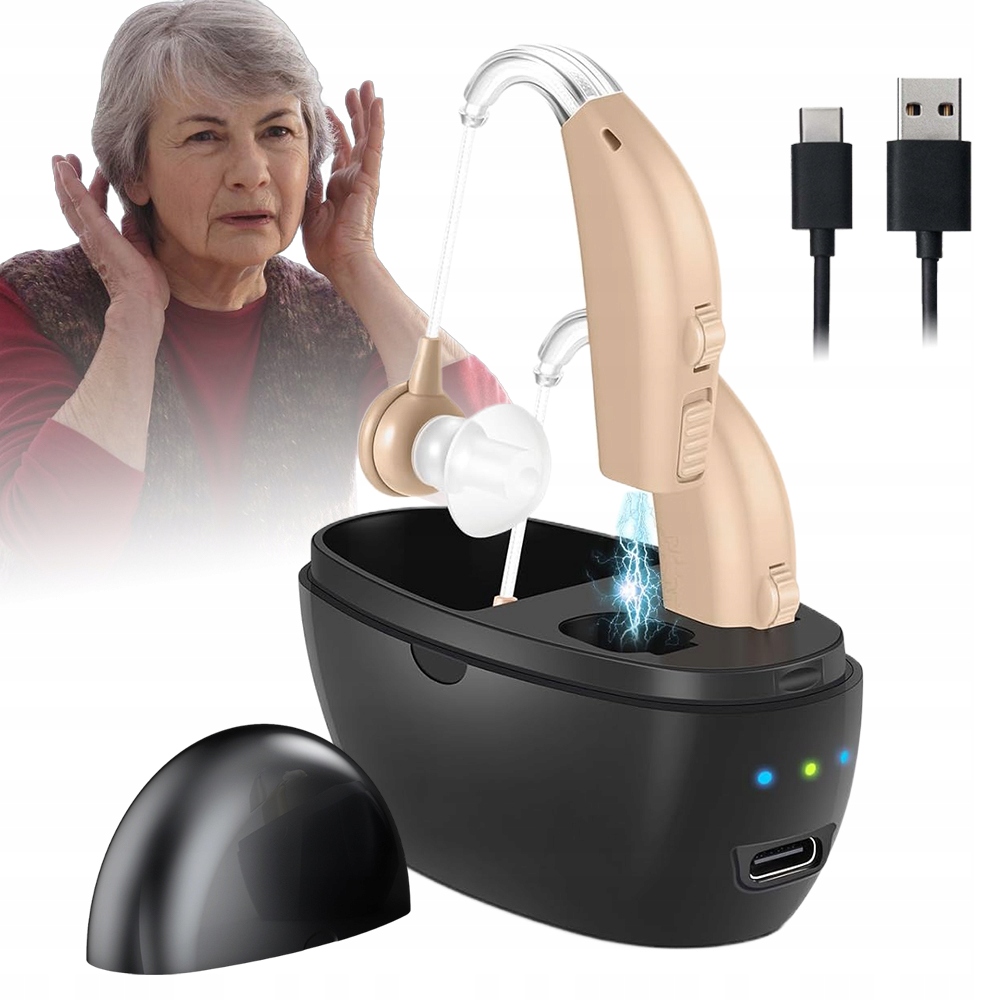 2SZT Aparaty Słuchowe Inteligentna Redukcja Szumów Głośniki DYNAMICZNE40MAH