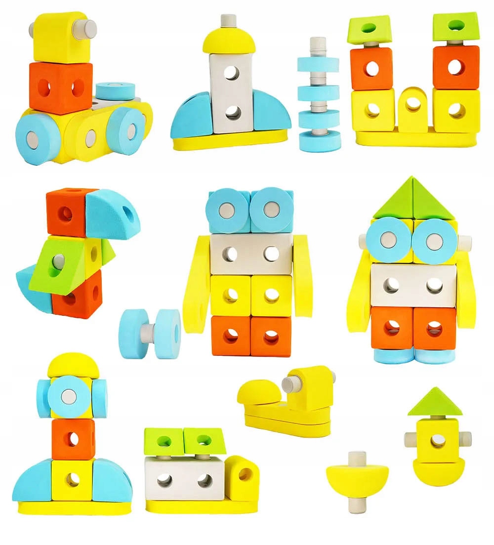 SENSORINIŲ KALADĖLIŲ VAIKAMS RINKINYS, 49 DALIŲ PUTPLOPŲ KALADĖLIŲ RINKINYS, DOVANA METŲ DALYKAMS Dalelių skaičius: 49