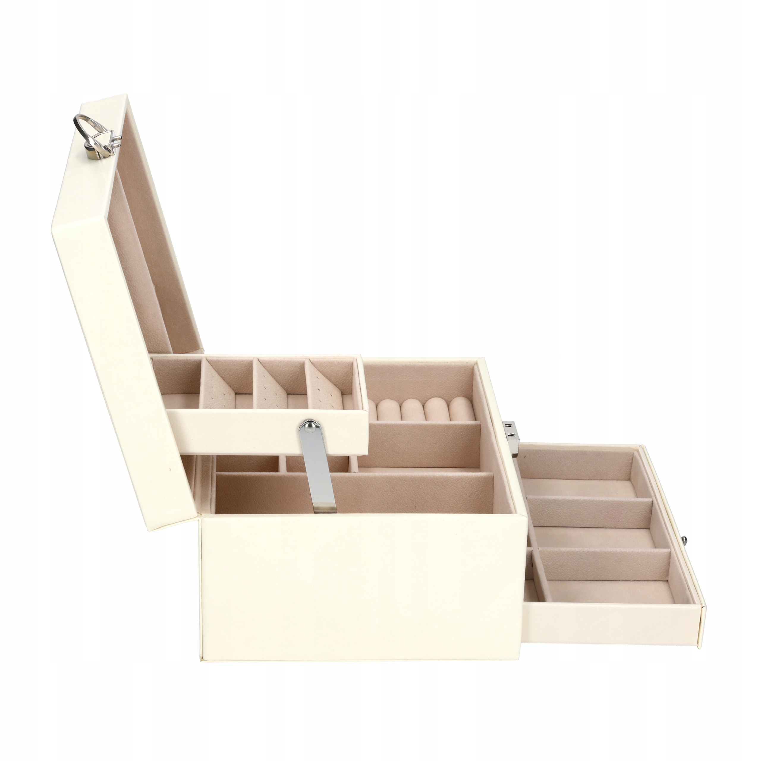 SZKATUŁKA NA BIŻUTERIĘ PUDEŁKO KUFEREK POJEMNY ORGANIZER ELEGANCKI C2 Kod producenta KORBI C2 Biała
