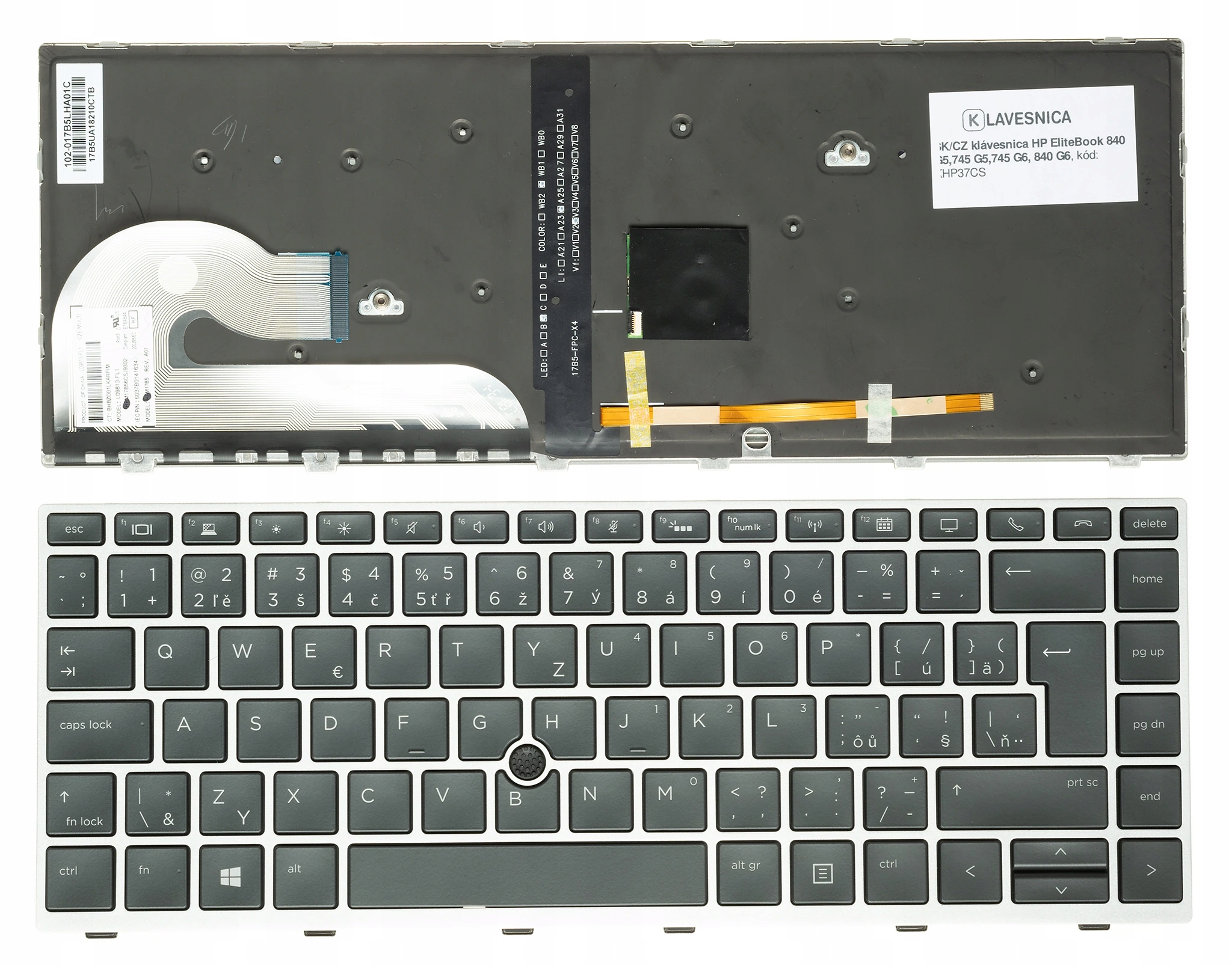 Sk/cz klávesnica Hp EliteBook 840 G5,745 G5,745 G6, 840 G6