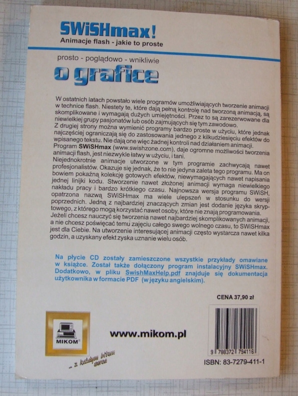 R. Zimek - SWiSHmax! Animacje Flash 2004 ISBN 9788372794116