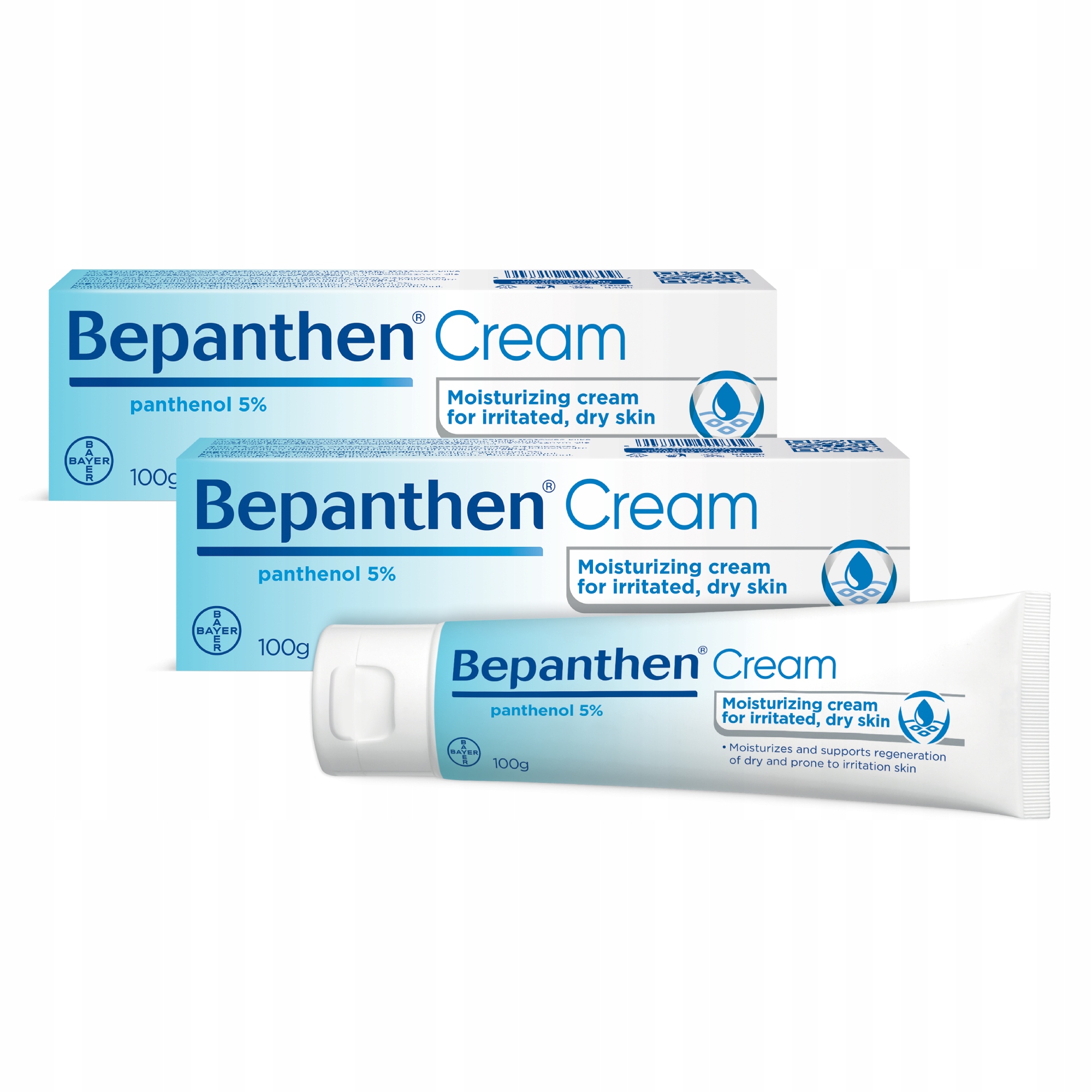 Bepanthen Cream 100 g optymalnie nawilża skórę i wspomaga regenerację