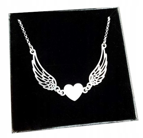 

Srebrny naszyjnik Skrzydła Anioła Grawer 50 CM