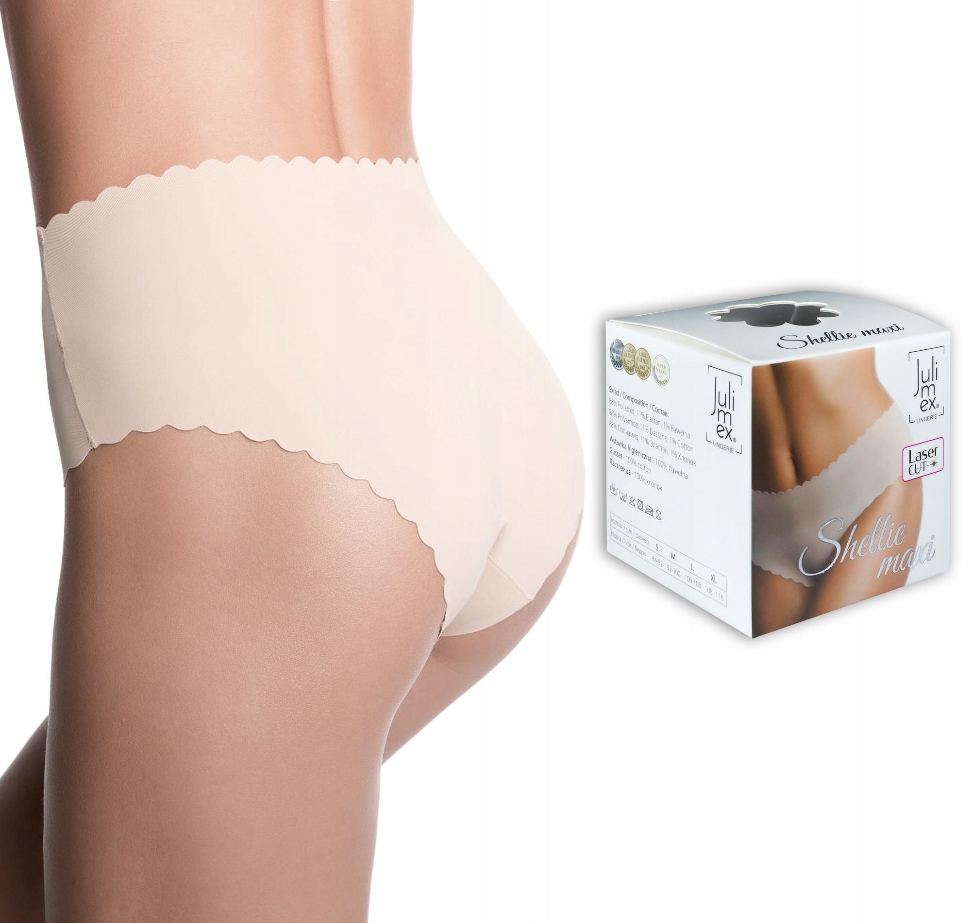 Jemné a pohodlné Julimex Shellie Maxi kalhotky bezešvé laserové vel. S
