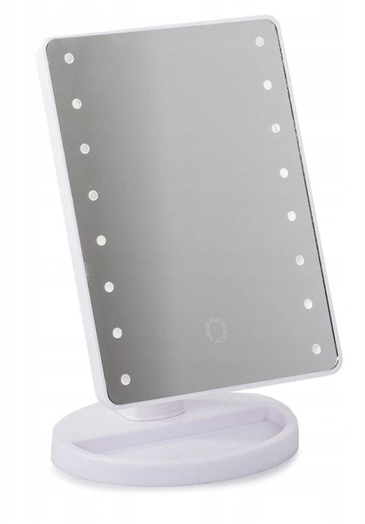 Podświetlane lusterko 16 led HOLLYWOOD duże białe ZWY