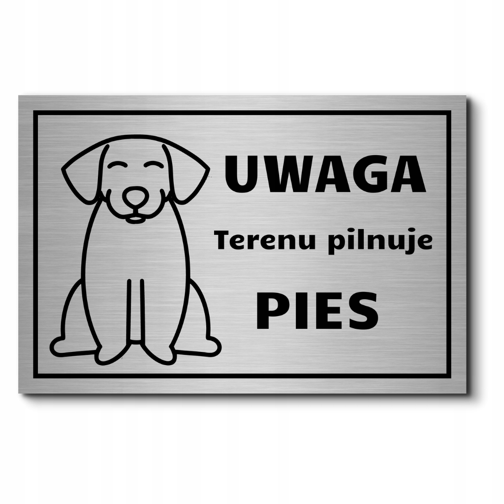 

Tabliczka Uwaga Pies Aluminium Uwaga Na Psa