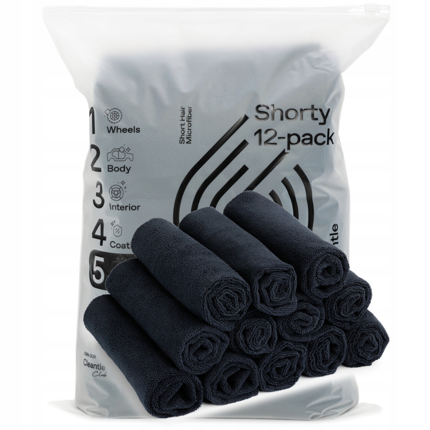 Cleantle Shorty 12-PACK Mikrofibra Bezszwowa Z Krótkim Włosiem 40x40cm 350g