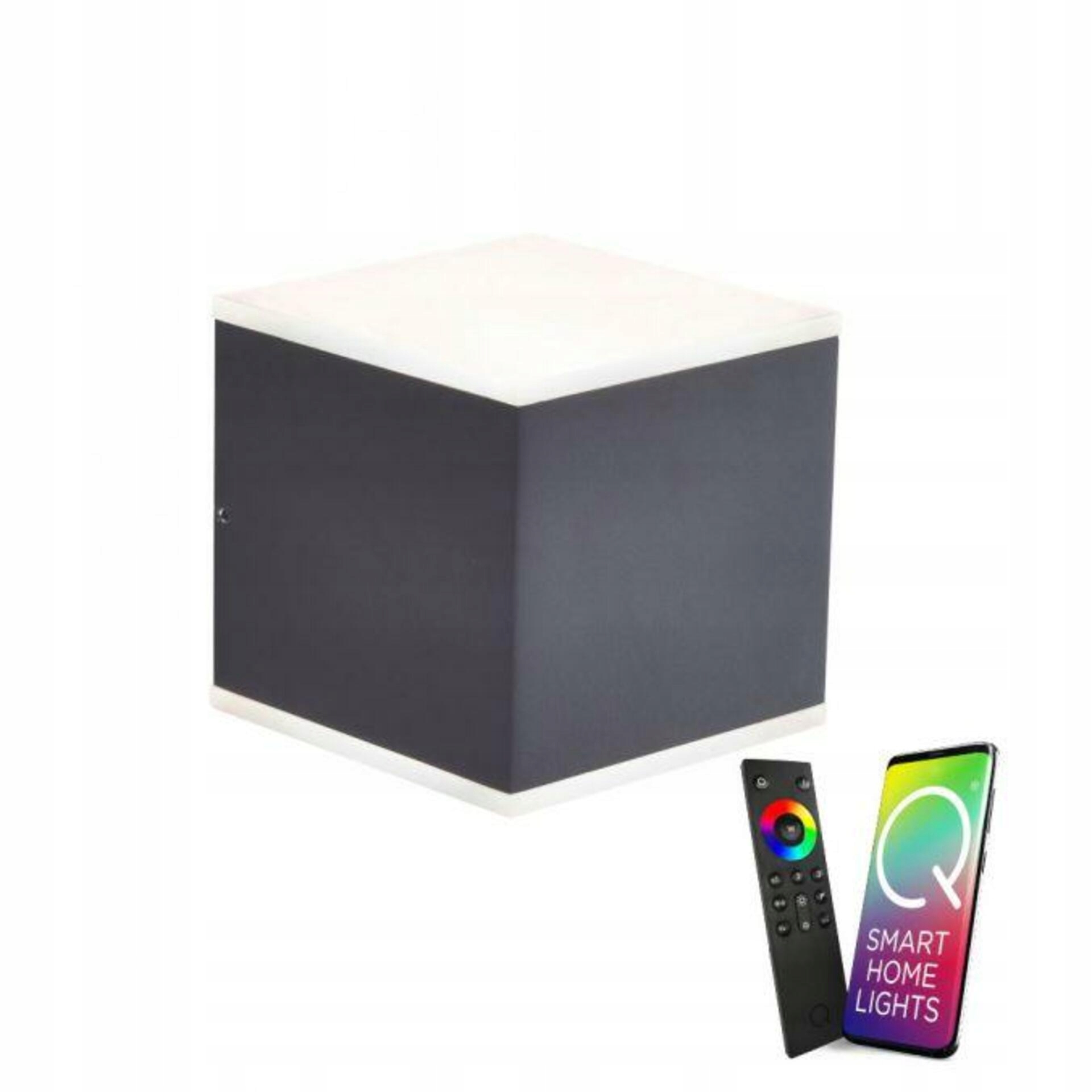 Led venkovní nástěnné svítidlo Q-amin Rgbw, Zigbee, IP44, Smart Home, dálko