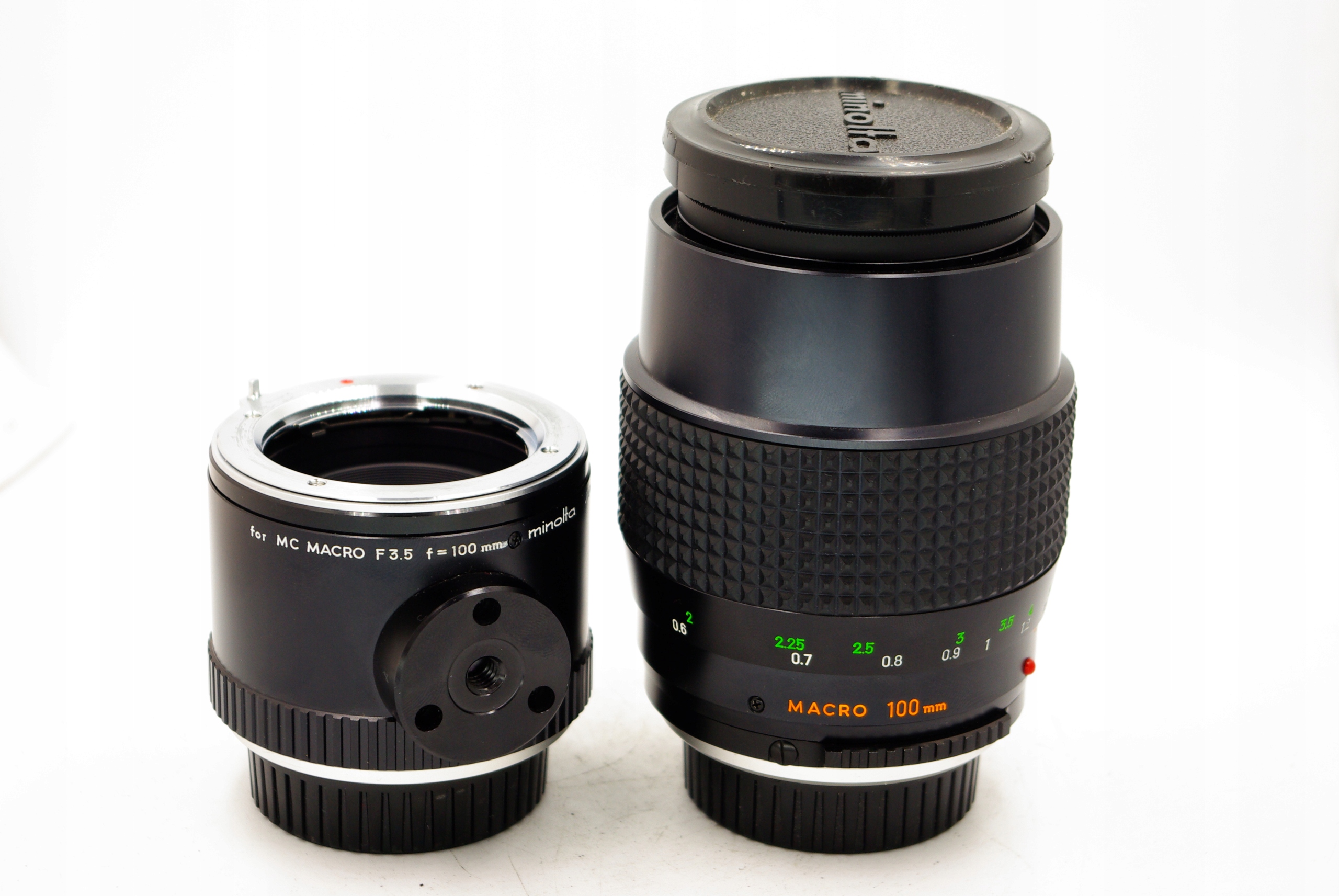 Minolta mc macro rokkor-qe 100mm 1:3.5 конвертер minolta как новый