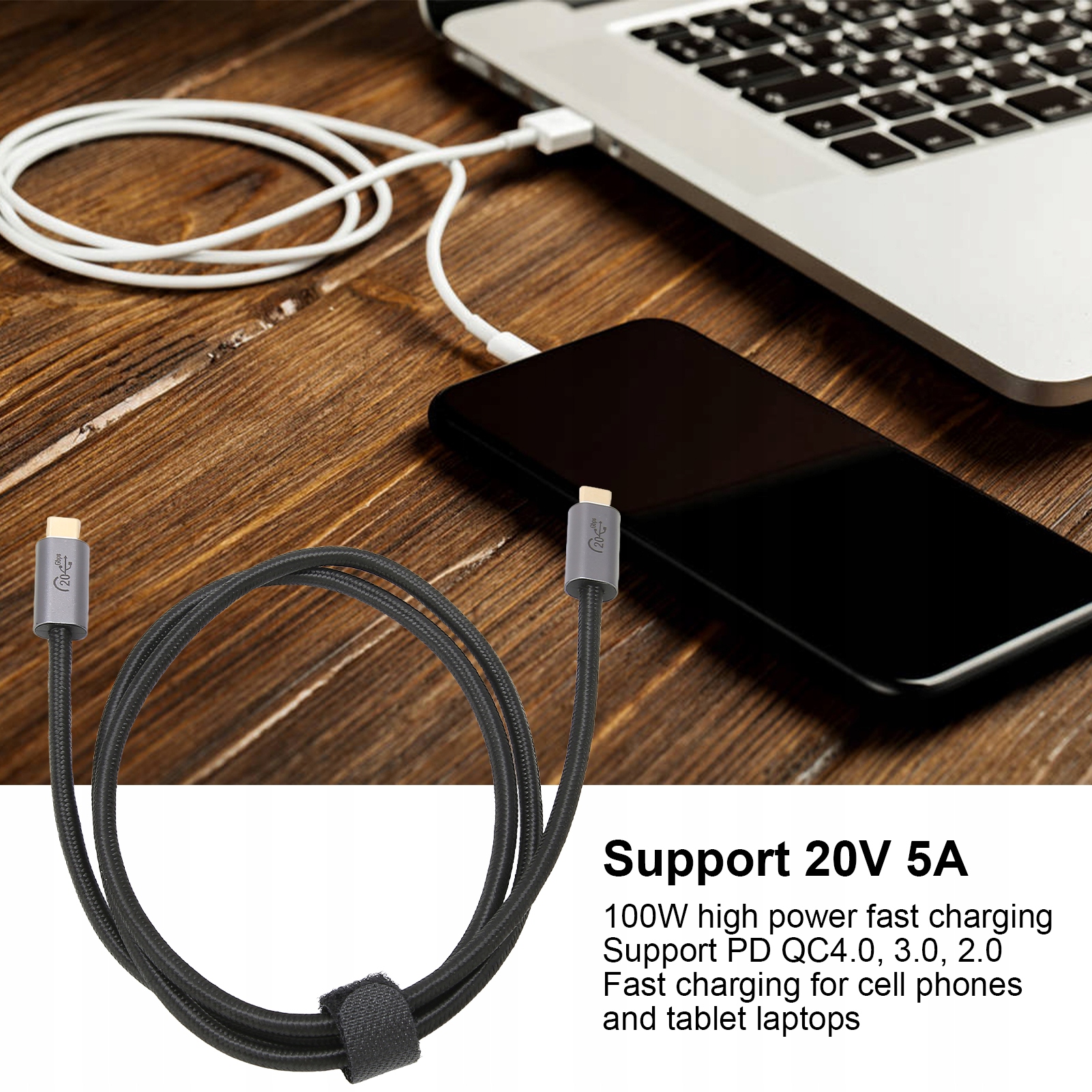 Kabel do transmisji danych USB C 3.2 PD100W Marka bez marki