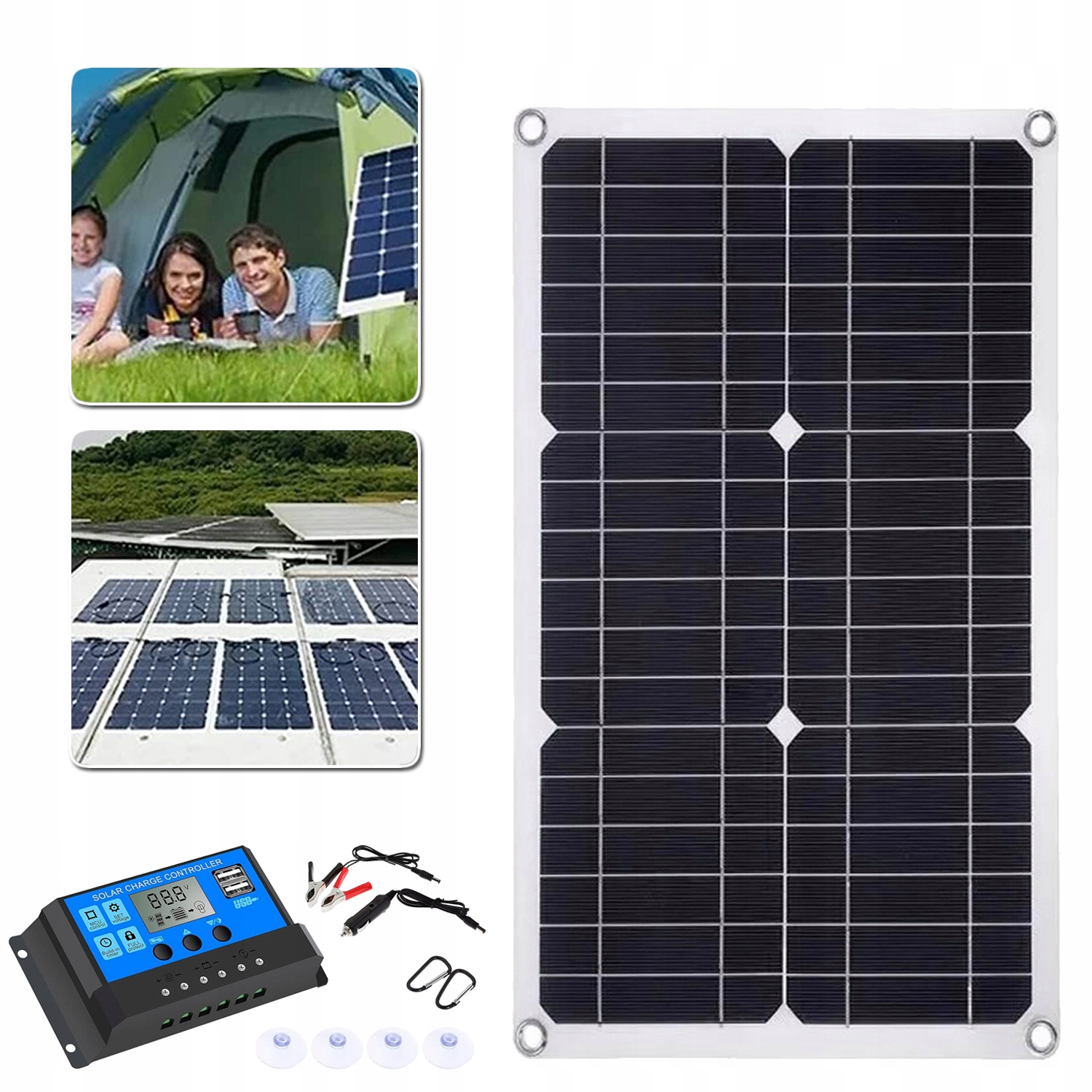 Solární Panel S Regulátorem Solárního Nabíjení Pro Karavan, Loď