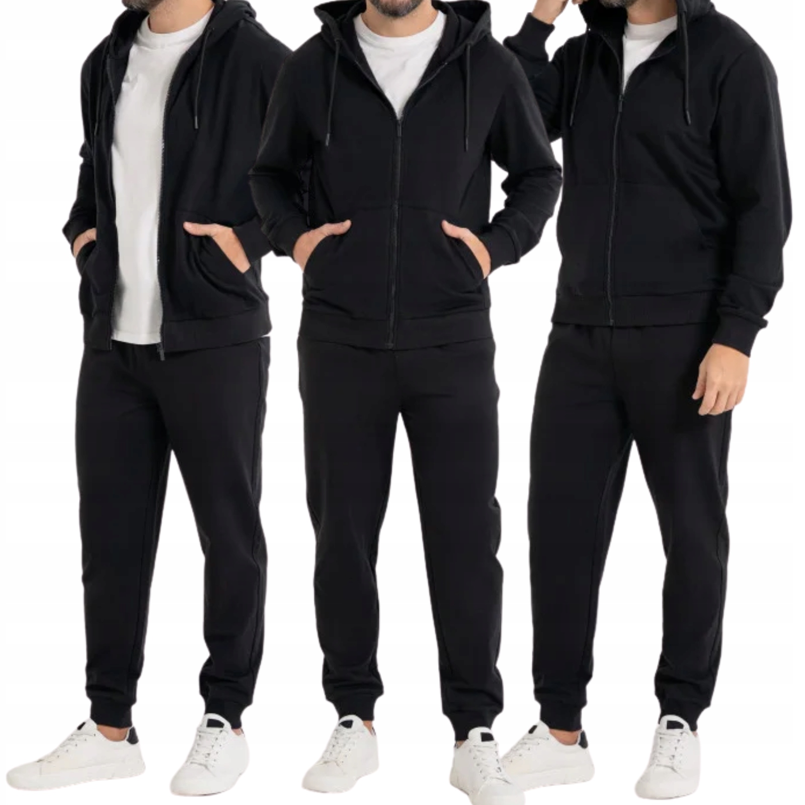 Teplákovka Pánská Rozepínací Mikina s kapucí a teplákové kalhoty Bavlna Moraj XXL