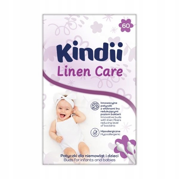 Patyczki dla niemowląt i dzieci Kindii Baby 60szt EAN (GTIN) 5900095036029