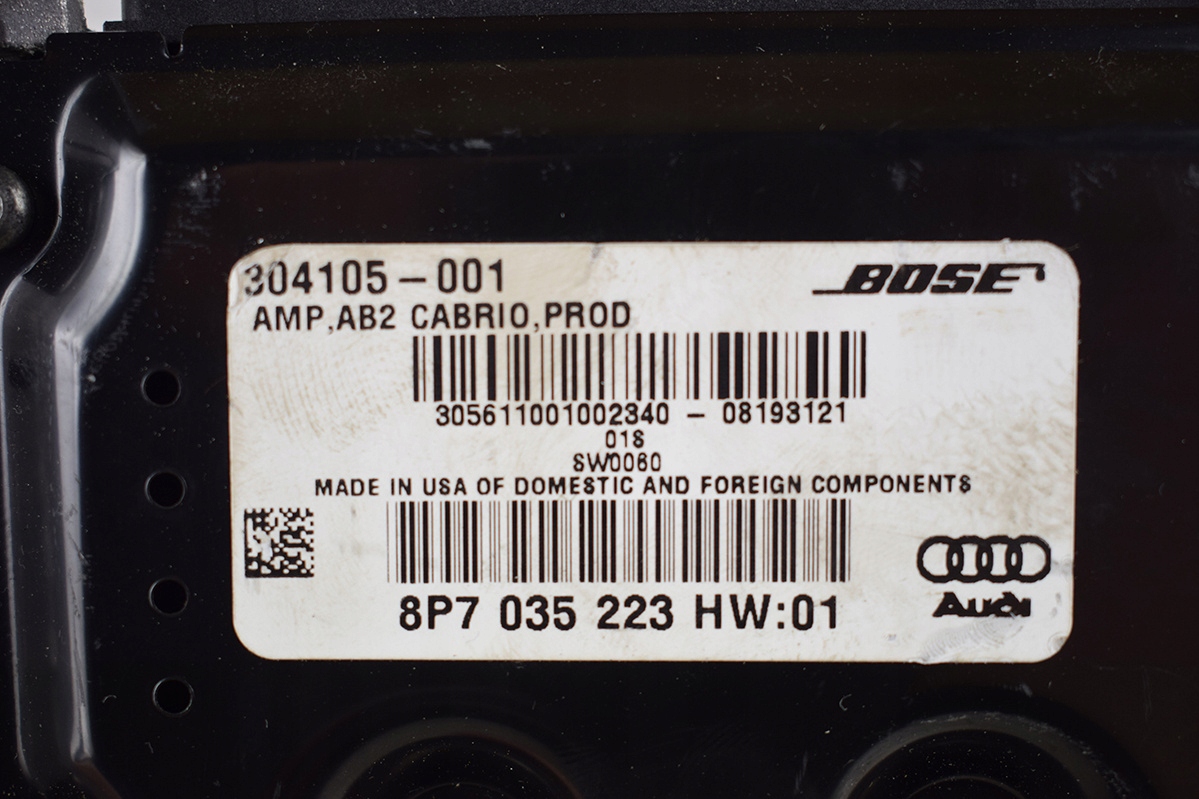 amplifier BOSE AUDI A3 8P LIFT CABRIO 8P7035223