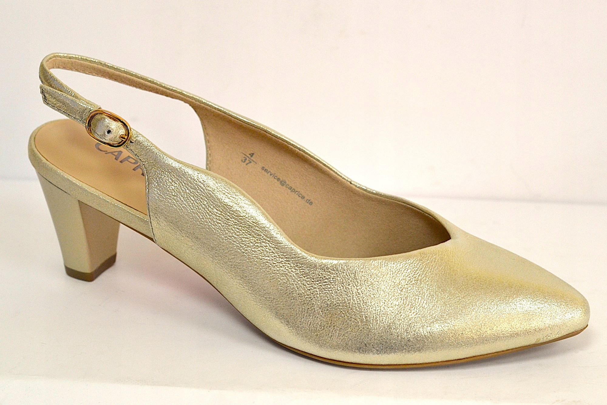 Caprice 29603-44 Lodičky Bez Paty Zlaté Champagne Vel. 40,5