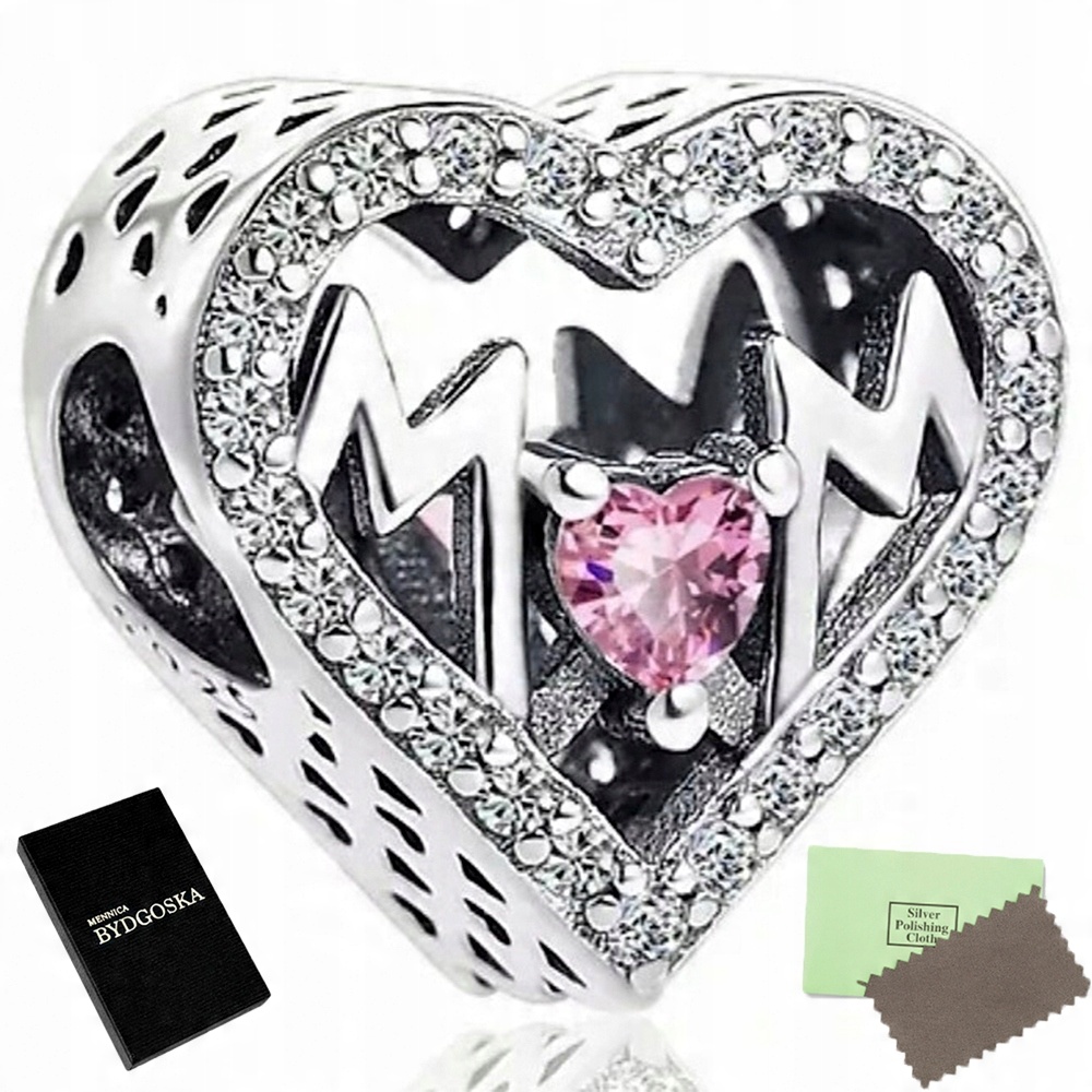 

Charms Mama srebrny Serce dla Mamy Zawieszka Beads