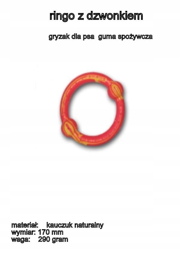 

Zabawka Dla Psa Ring Duży Z Dzwonkiem Średnica 17c
