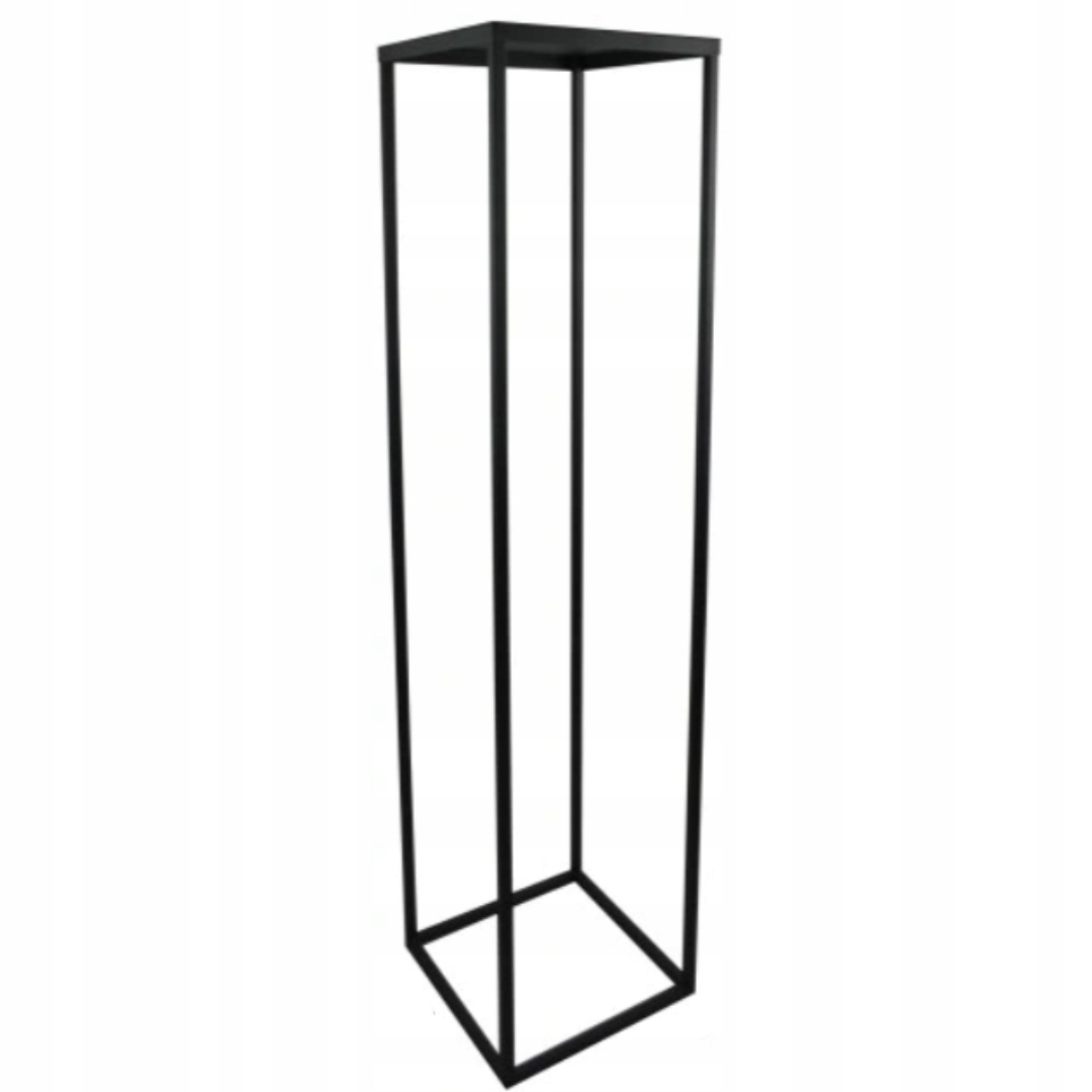 

Stojak Kwietnik Loft Metalowy Czarny Solidny 80 CM