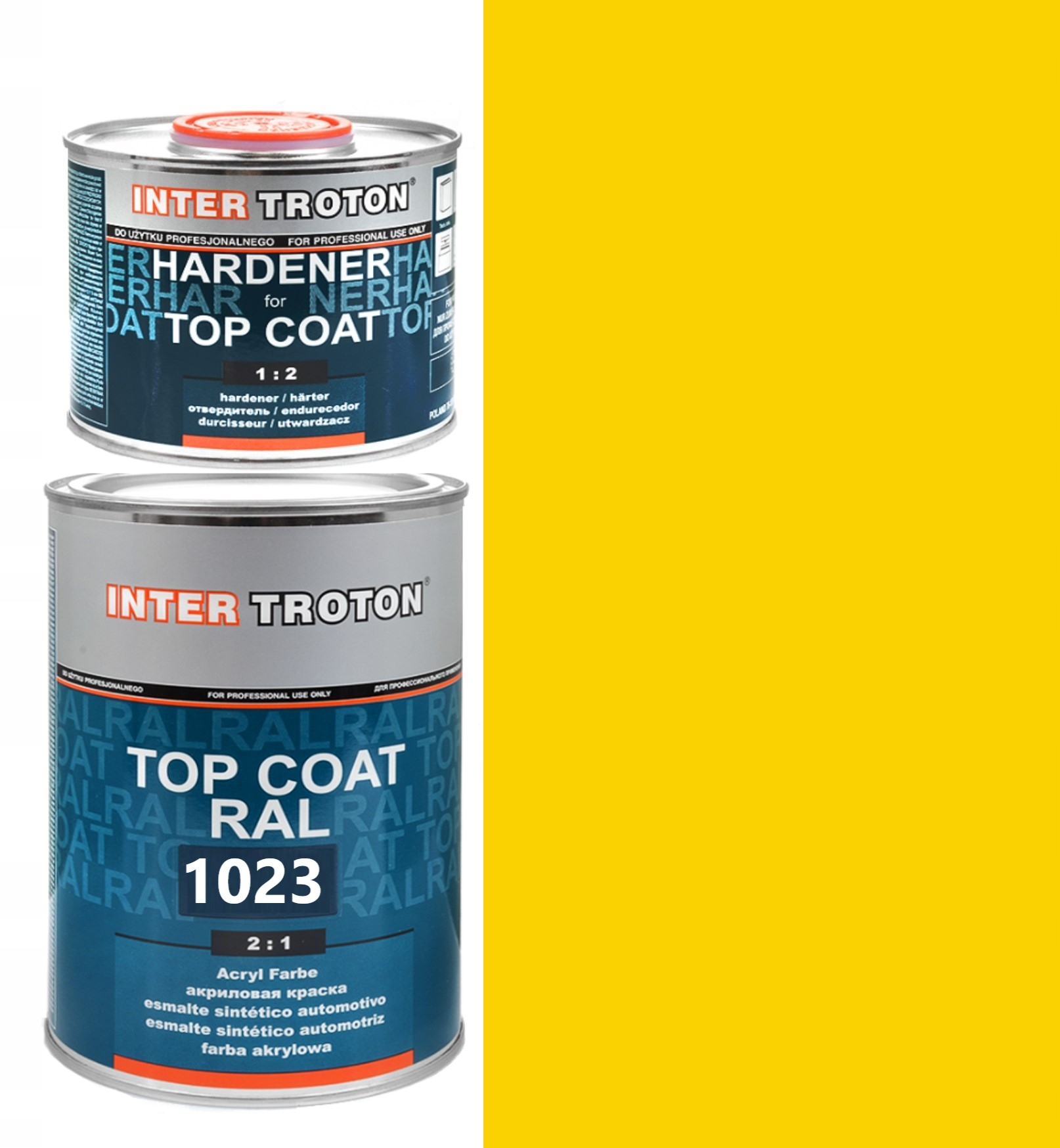 

1023 Ral Żółty Akryl Farba Troton 1L+UT 2:1