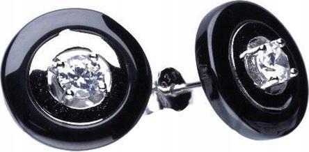 Stříbrné náušnice 925 kulaté se zirkony 3,22g dámské módní stříbro tyčinka