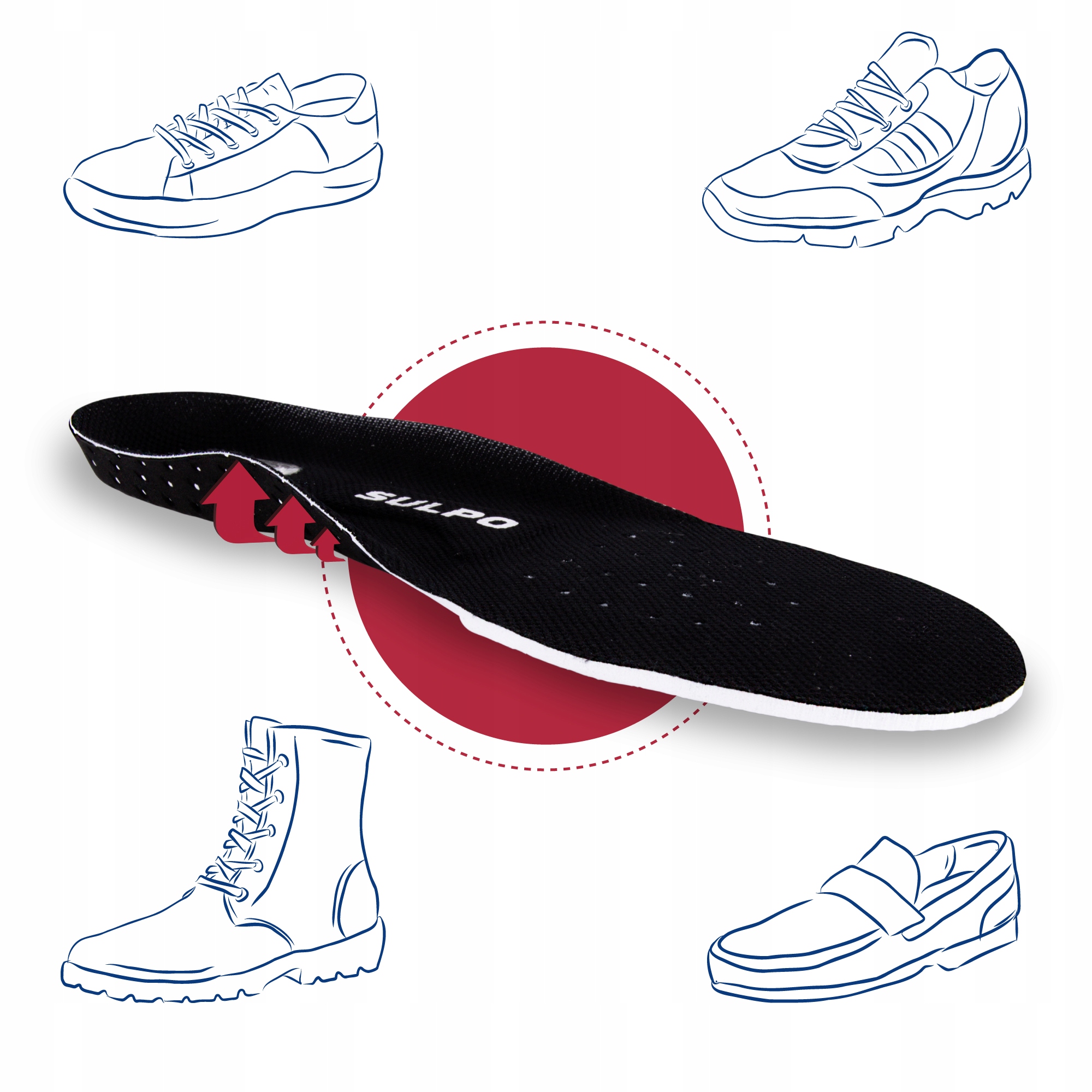 LEKKIE wkładki do butów SPORTOWE XL Płeć mężczyzna