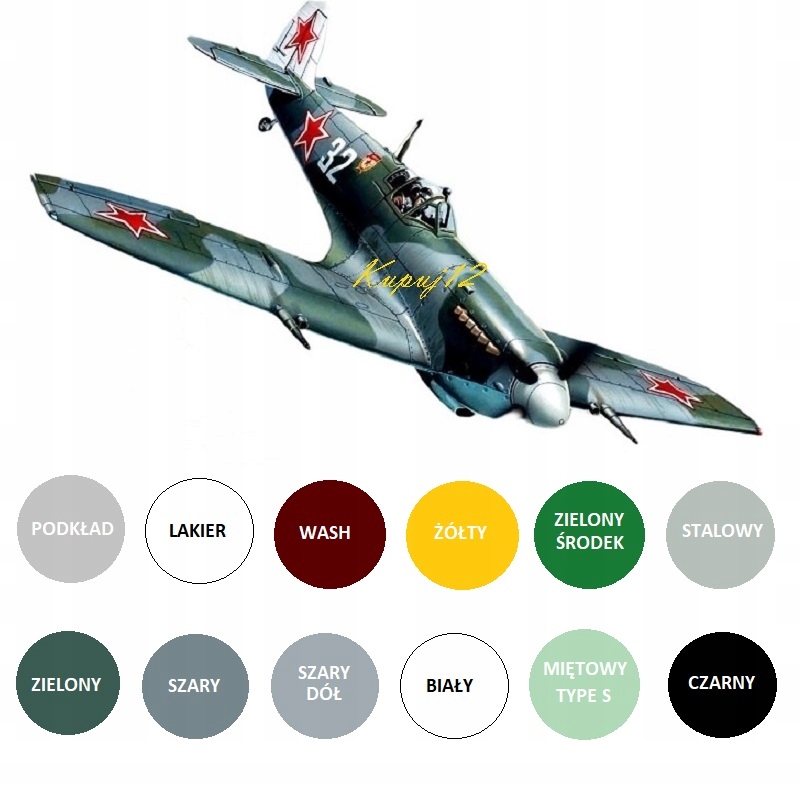 MODEL SPITFIRE LF.IXE DO SKLEJANIA+KLEJ+FARBY