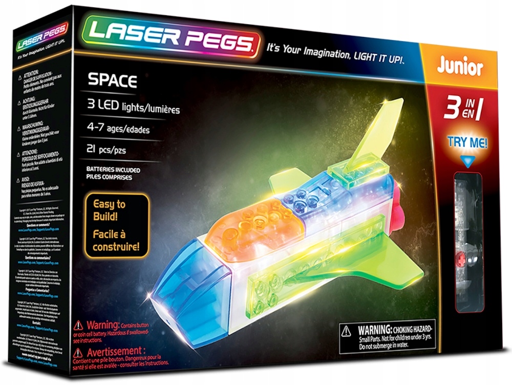 

Pojazdy Kosmiczne 3w1 Laser Pegs klocki Led 4+