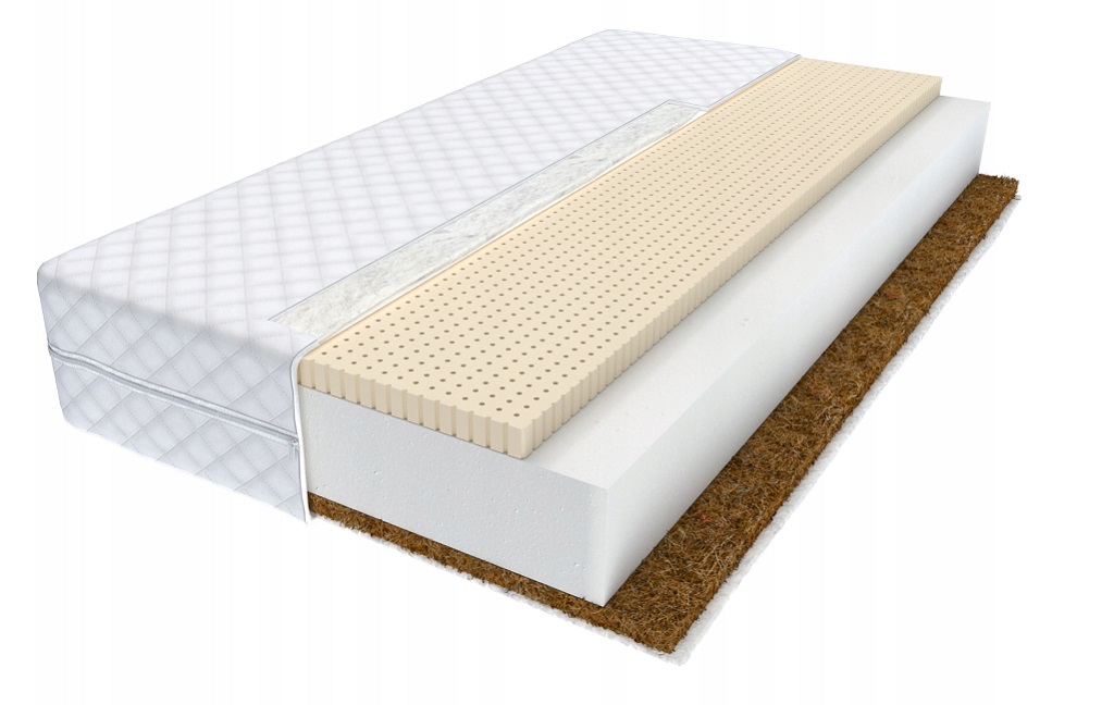 

Materac Lateksowy 140 x 70cm Kokos Pianka Lateks