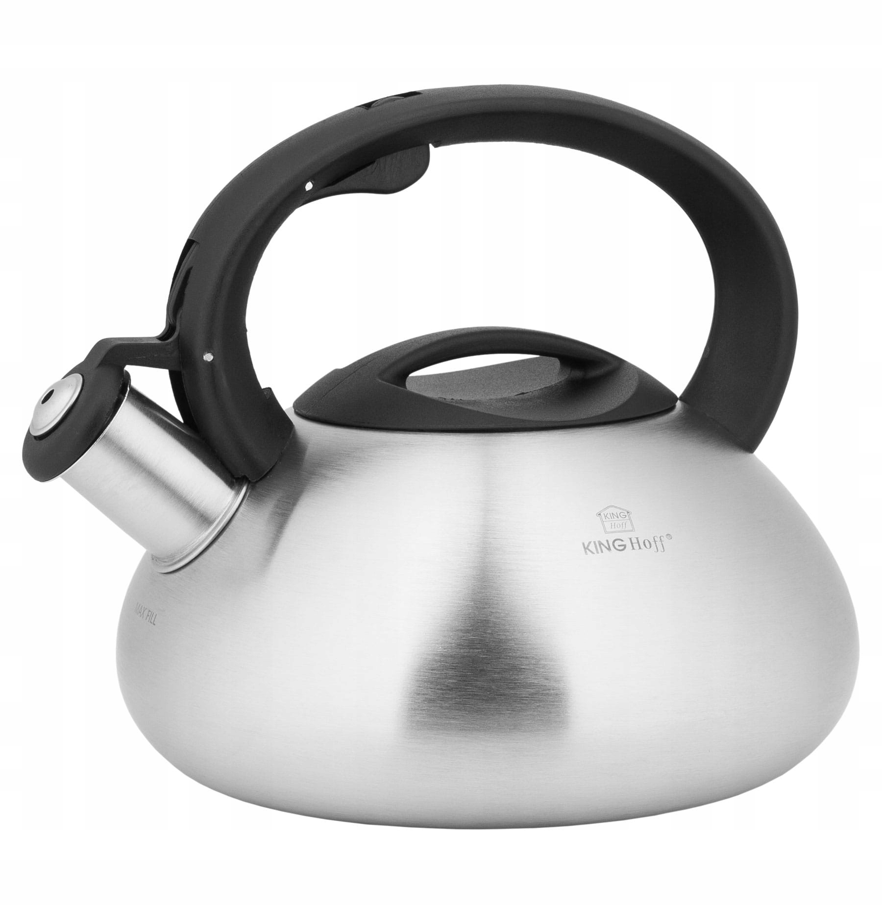 Czajnik z gwizdkiem stal nierdzewna indukcja 2.2L srebrny Satyna KINGHOFF