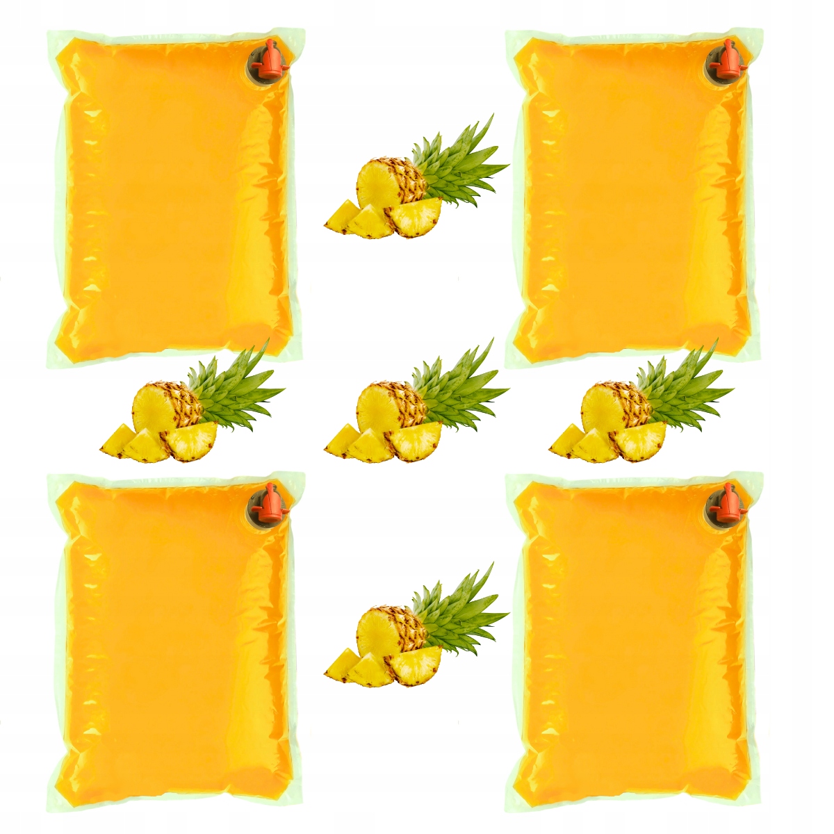 Sok z ananasa 100% 4x5L tłoczony Tropikalny ananas do koktajli dla zdrowia