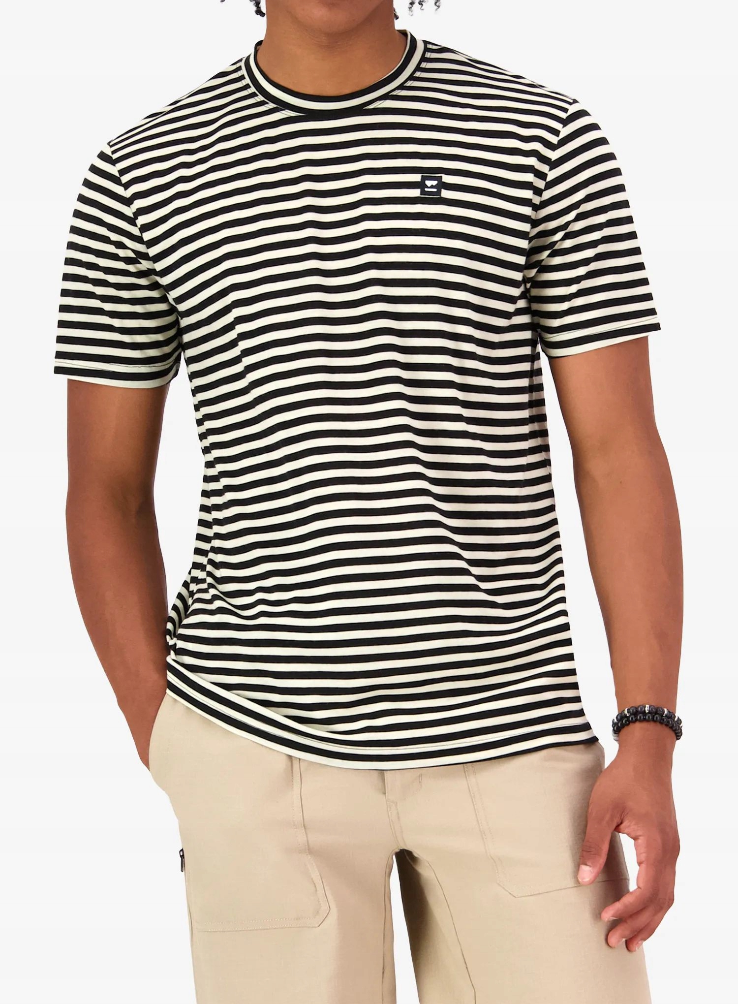 Koszulka rowerowa Mons Royale Icon Merino T-Shirt mr stripe L