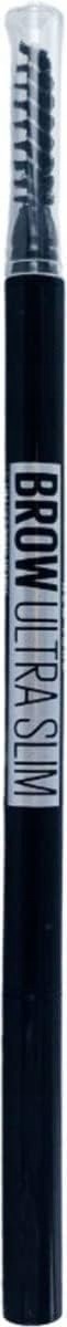 Tužka na obočí Maybelline 07 Black Přesná 1.5 mm s matným kartáčkem