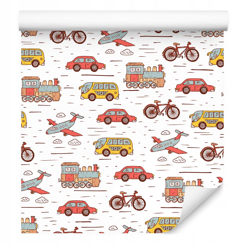 Tapeta auta, letadla, jízdní kola, dětský pokoj