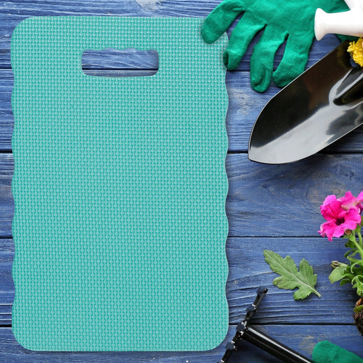 2x MATA WARSZTATOWA OGRODOWA KLĘCZNIK PODKŁADKA POD KOLANA 40x26cm ZIELONA Waga produktu z opakowaniem jednostkowym 0.24 kg