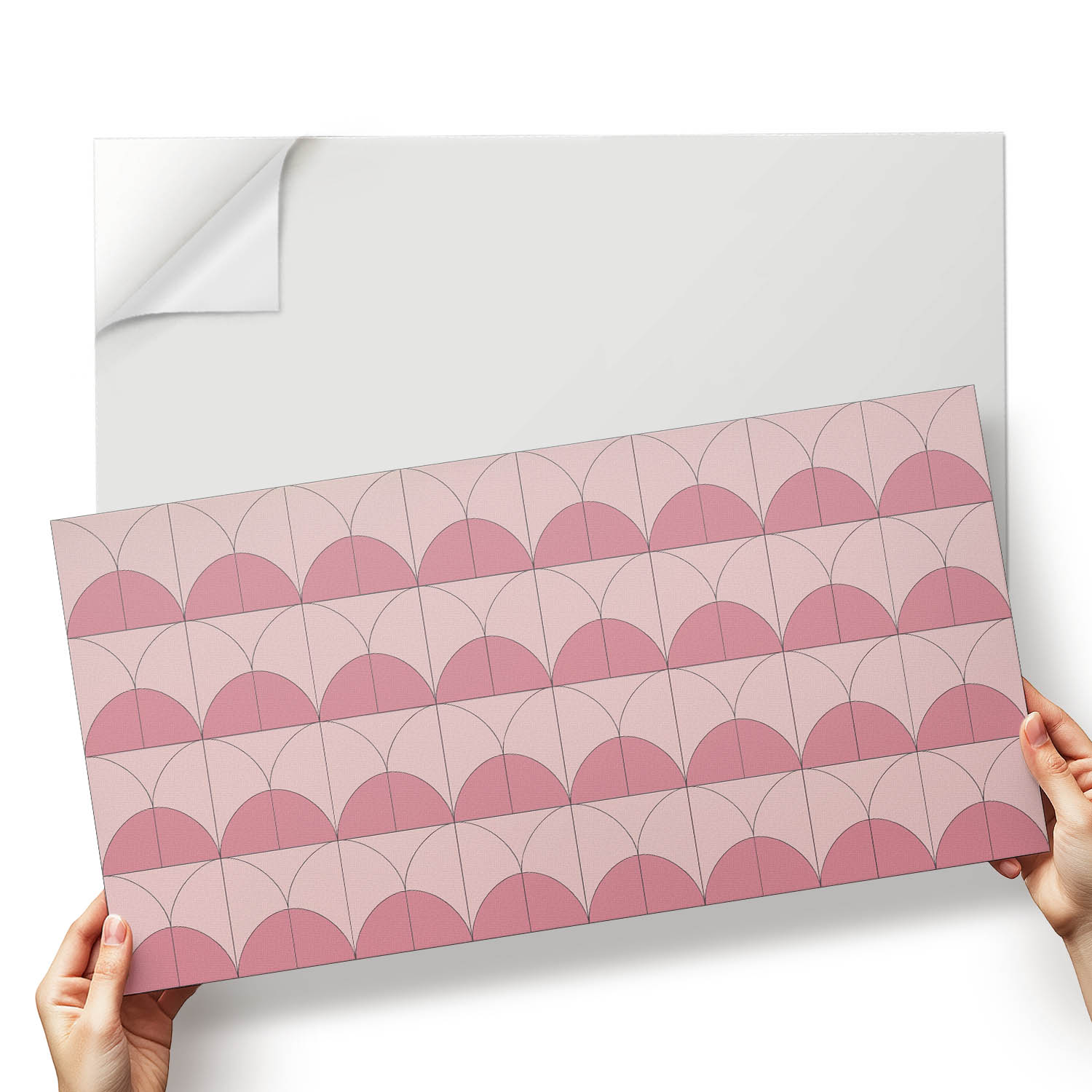 Vinylové obklady na zeď Geometrie půlkruhů v harmonickém uspořádání 6x60x30 cm
