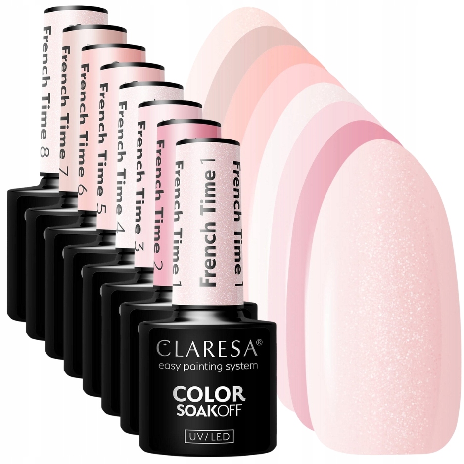 Claresa French Time Sada hybridních laků kolekce Do Frencha 5 ml