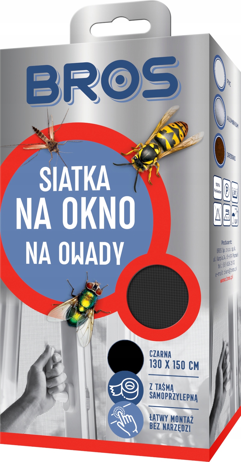 

Siatka Moskitiera Czarna owady muchy 130X150